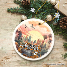 Load image into Gallery viewer, Vintage Los Angeles Paradise City of Angels Ornament, Ceramic California Vacation Souvenir
