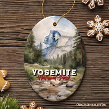 Carregar imagem no visualizador da galeria, Watercolor Painting of El Capitan in Yosemite National Park Ornament, for Christmas Souvenir
