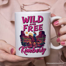 Carregar imagem no visualizador da galeria, Wild And Free Western Personalized Mug, Woman Gift With Custom Name
