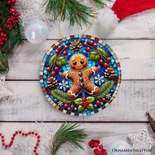 Carregar imagem no visualizador da galeria, Winter Woodland Gingerbread Man Ornament, Cozy Yuletide Companion for Christmas Decor
