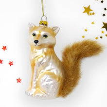 Load image into Gallery viewer, Woodland Fox Glass Christmas Ornament
