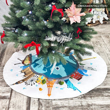 Carregar imagem no visualizador da galeria, World Landmark Christmas Tree Skirt
