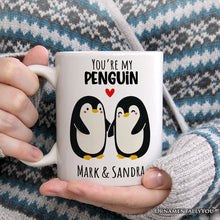 Load image into Gallery viewer, You're my Penguin Personalized Mug for Couple, Mate for Life Adorable Penguin Lover Gift With Custom Names
