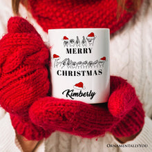 Carregar imagem no visualizador da galeria, ASL Sign Language Merry Christmas Mug, Personalized Gift for Teacher
