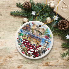 Load image into Gallery viewer, Adventurous Rapid City Christmas Ornament, South Dakota Mt. Rushmore Heritage Gift and Souvenir
