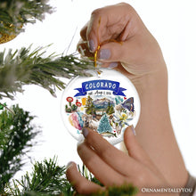 Carregar imagem no visualizador da galeria, Artistic Colorado State Themes and Landmarks Christmas Ornament
