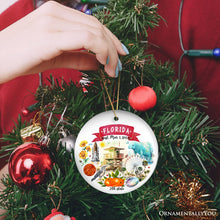 Carregar imagem no visualizador da galeria, Artistic Florida State Themes and Landmarks Christmas Ornament
