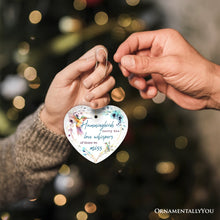 Carregar imagem no visualizador da galeria, Artistic Hummingbirds Carry the Love Whispers Quote Ornament, Christmas Memorial Gift

