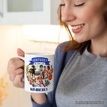 Carregar imagem no visualizador da galeria, Artistic Kentucky State Themes and Landmarks Personalized Mug With Custom Name
