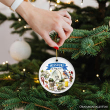 Carregar imagem no visualizador da galeria, Artistic Missouri State Themes and Landmarks Christmas Ornament
