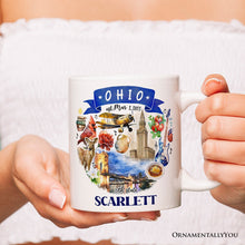Carregar imagem no visualizador da galeria, Artistic Ohio State Themes and Landmarks Personalized Mug With Custom Name
