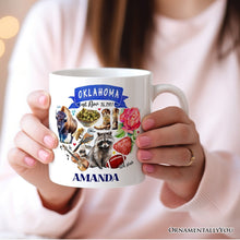 Carregar imagem no visualizador da galeria, Artistic Oklahoma State Themes and Landmarks Personalized Mug With Custom Name

