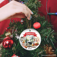 Carregar imagem no visualizador da galeria, Artistic Tennessee State Themes and Landmarks Christmas Ornament
