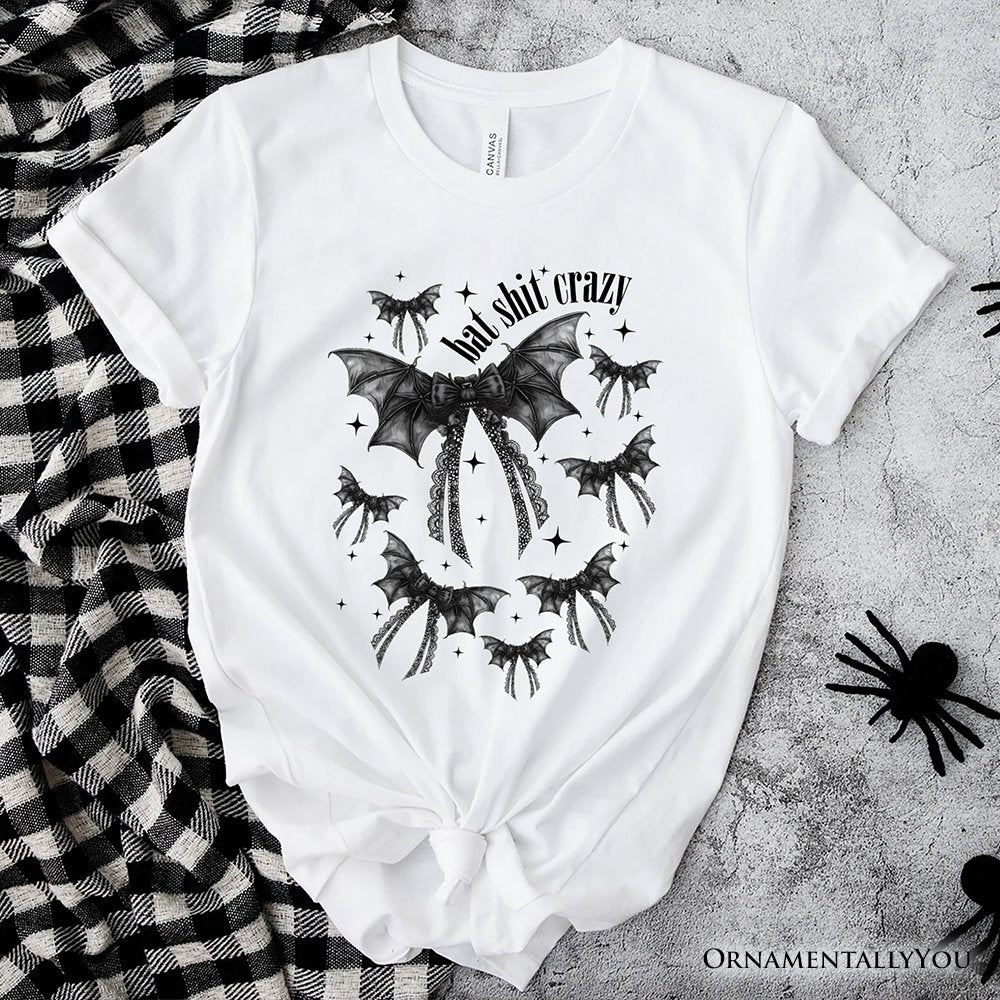 Bat Shit Crazy Coquette Bats T-Shirt, Funny Halloween Tee for Wild and Wicked Spirits