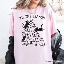 Cargar imagen en el visor de la galería, Christmas Tree Killer Cats T‑Shirt, Tis the Season Funny Holiday Tee
