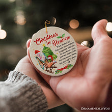 Cargar imagen en el visor de la galería, Christmas in Heaven Memorial Ornament, Gentle Reminder of Loved Ones for Holiday Decor
