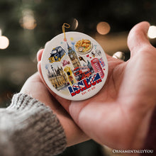 Load image into Gallery viewer, Classic London Artwork City Full of Landmarks Ornament, Vintage Souvenir of England

