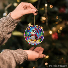Load image into Gallery viewer, Cute Penguin in Winter Wonderland Ornament, Colorful Holiday Keepsake for Christmas Tree
