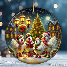 Load image into Gallery viewer, Delightful Victorian Chicken Carolers Ornament, Cozy Christmas Tree Decor
