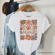 Load image into Gallery viewer, Dog Mama Boho Floral T-Shirt, White and Black Tee for Proud and Stylish Pet Lovers
