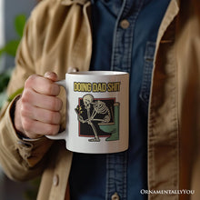 Load image into Gallery viewer, Doing Dad Stuff Personalized Mug, Funny Toilet Skeleton Gift For Dad With Custom Name
