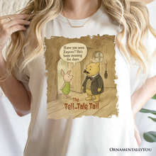 Load image into Gallery viewer, Edgar Allan Pooh T-Shirt, Vintage Halloween Mystery Piglet and Eeyore Tale Tee
