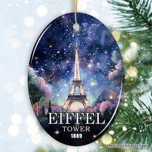 Load image into Gallery viewer, Eiffel Tower Majestic Night View Christmas Ornament, France Souvenir and Gift
