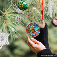Load image into Gallery viewer, Festive Candyland Gingerbread Man Ornament, Sweet Christmas Gift

