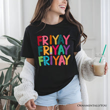 Carregar imagem no visualizador da galeria, Friday Teacher T-Shirt, Friyay White, Natural, Navy and Black Weekend Vibes Tee
