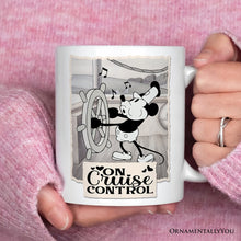Carregar imagem no visualizador da galeria, Funny Mouse On Cruise Control Personalized Mug, Classic Steamboat Willie Gift
