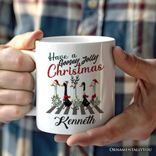 Carregar imagem no visualizador da galeria, Goosey Jolly Christmas Personalized Mug, Funny Farm Lover Gift with Custom Name
