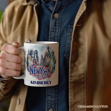Carregar imagem no visualizador da galeria, Handmade Artistic New York City Personalized Mug With Custom Name
