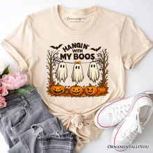 Cargar imagen en el visor de la galería, Hanging with My Boos Ghost T-Shirt, Funny Halloween Spooky Season Tee
