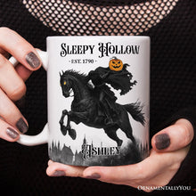 Carregar imagem no visualizador da galeria, Headless Horseman Spooky Halloween Personalized Mug, The Legend of Sleepy Hollow Gift With Custom Name
