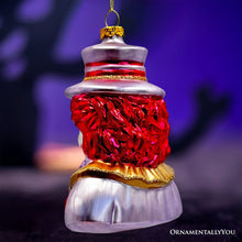 Carregar imagem no visualizador da galeria, Horror Clown Head Glass Ornament, Gothic Halloween Tree Decor
