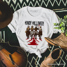 Load image into Gallery viewer, Howdy Halloween Cowboy Men T-Shirt, Sheriff Western Riders Spooky Tee
