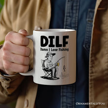 Carregar imagem no visualizador da galeria, I Love Fishing Personalized Mug, Playful Fisherman Lover Man's Gift With Custom Name
