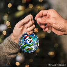 Carregar imagem no visualizador da galeria, Joyful Winter Snowman Ornament, Playful Frosty Figure for Festive Holiday Decor
