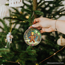 Load image into Gallery viewer, Menacing Gingerbread Man Ornament, Eerie Winter Enforcer for Christmas Decor
