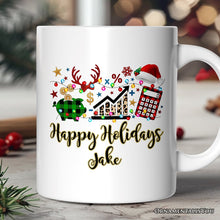 Carregar imagem no visualizador da galeria, Personalized Mug Finance Professional Buffalo Plaid Christmas, Custom Accountant and Financial Advisor Gift
