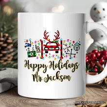 Carregar imagem no visualizador da galeria, Personalized Mug Automotive Technician Plaid Christmas, Mechanic Repair and Parts Gift for Shop

