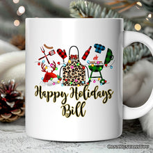 Carregar imagem no visualizador da galeria, Personalized Mug BBQ Buffalo Plaid Christmas, Barbecue Gift
