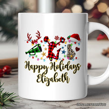 Carregar imagem no visualizador da galeria, Personalized Mug Cheer Buffalo Plaid Christmas, Cheer Team or Coach Gift
