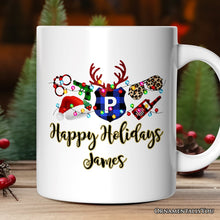 Carregar imagem no visualizador da galeria, Personalized Mug Police Officer Christmas Buffalo Plaid Christmas
