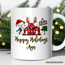 Carregar imagem no visualizador da galeria, Personalized Mug Realtor Buffalo Plaid Christmas, Gift From Customers
