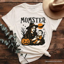 Carregar imagem no visualizador da galeria, Momster T-Shirt for Spooky Season, Witchy Halloween Tee for Moms

