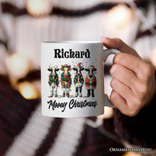 Carregar imagem no visualizador da galeria, Mooey Christmas Personalized Mug, Cow Lover Gift with Custom Name
