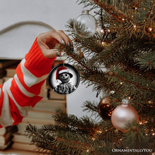 Carregar imagem no visualizador da galeria, Nightmarish Scarecrow with Santa Hat Ornament, Gift For Unique Halloween Tree Christmas Decor

