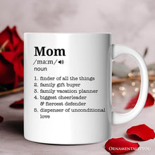 Carregar imagem no visualizador da galeria, Personalized Mom Definition Mug, Funny Mothers Day Gift with Custom Name
