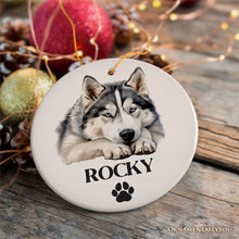 Carregar imagem no visualizador da galeria, Personalized Watercolor Dog Breeds Ornament Christmas Gift With Custom Name
